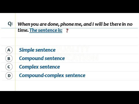 Kinds of Sentences Quiz 3 | Simple, Compound, Complex & Compound-complex sentences