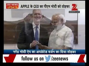 Apple CEO Tim Cook meets PM Modi, unveils updated version of PM’s mobile app