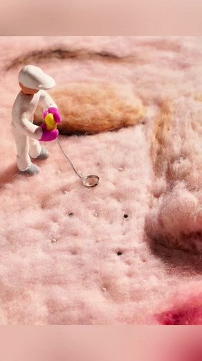 Footless Studio is a stop-motion animation team based in Shanghai that focuses on capturing micro-moments with uncanny precision and emotional resonance. Their work often highlights everyday details — a subtle twist, an odd ripple, sometimes even something as visceral as skin texture or a satisfying transformation. They combine handcrafted miniature sets with meticulous frame-by-frame animation to draw the viewer into a moment that feels both intimate and surreal. Artists: @footless_studio #art 