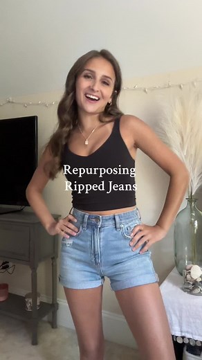 Repurposing Old Jeans into Stylish Jean Shorts