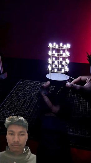 DIY LED Cylinder Lamp #shortvideo #shortsviral #ytshorts