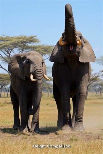Indian elephant vs African bush elephant size comparison #elephant #size