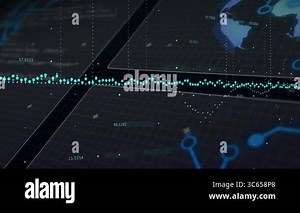 Illustrating financial trends, animation showing data points and graphs on dark grid. Finance, data visualization, analytics, growth, economy, business Stock Video Footage - Alamy