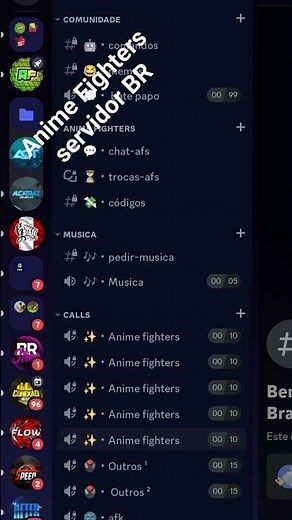 Servidor de discord de anime fighters Brasil.