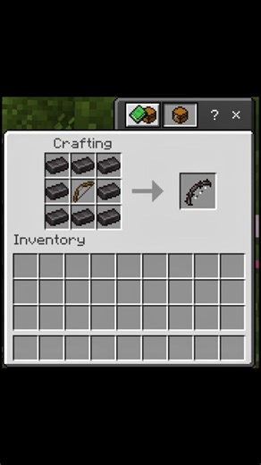 how to craft netherite bow 🏹 IN MINECRAFT 💀 #minecraft #netherite #bow #viralshort
