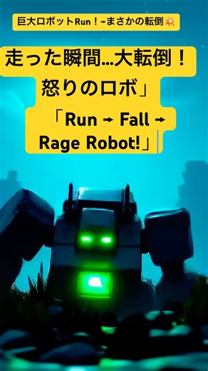巨大ロボットRun！→まさかの転倒💥そして激怒😡 #ロボット #RobotFail #ショート動画 #爆笑 #쇼츠 #短劇