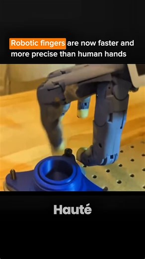 @hauteamerica on Instagram: "Robotic hands tighten screws faster than humans because their control systems run thousands of times per second. Electric actuators start and stop instantly, while sensors in each fingertip measure force and contact in real time. Vision systems guide the hand in 3D, correcting tiny misalignments before they become errors."