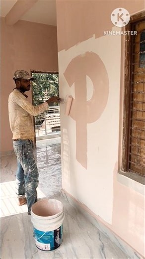 Asian paint Royal shine colour paint bedroom colour first code apply #shorts #viral #painting #wall