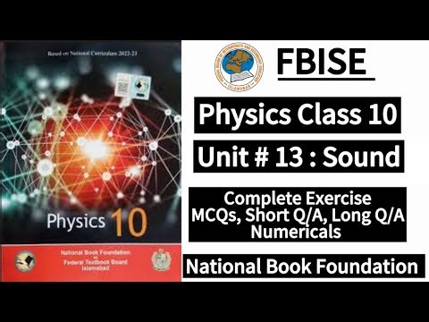 Class 10 Physics Unit 13 | Sound | Complete Exercise | New Syllabus 2025|LearnOnlineWithAnum