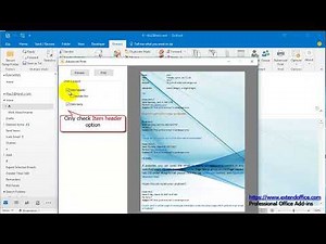 How to only print message header of an email in Outlook