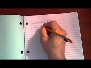 How to write a journal entry