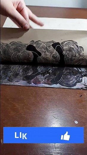 Linocut Process | Linocut Printmaking Tutorial #Shorts