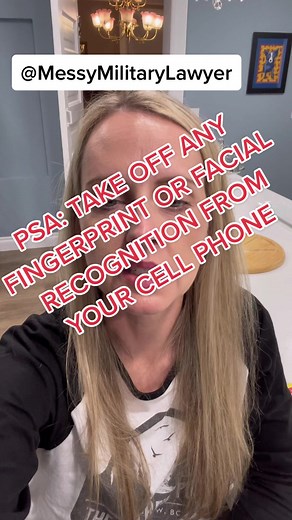Public service announcement to take off any fingerprint or facial recognition open capabilities on your cell phone… #m#militarycellphone #privacy #search #seizure #lawyersoftiktok #m#militarylawyerm#militarylifemiltokcommunity #jag #l#lawyer#m#miltiktokm#miltok#m#militarytiktok#m#militarylaw#a#armya#armylife#n#navyu#usmc#a#airforcec#coastguards#spaceforce#v#veteranv#veterans#f#foryouf#forupagef#foryoupage#f#fyp #u#ucmjUCMJDefender