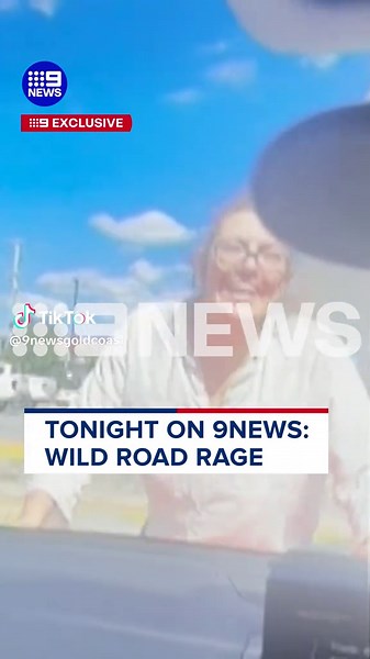 #EXCLUSIVE: TONIGHT on 9News, see the moment a road rage incident escalates when a woman jumps onto a moving car. Watch #9News tonight for the FULL video.