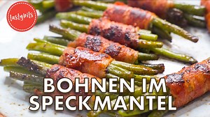 Grüne Bohnen im Speckmantel