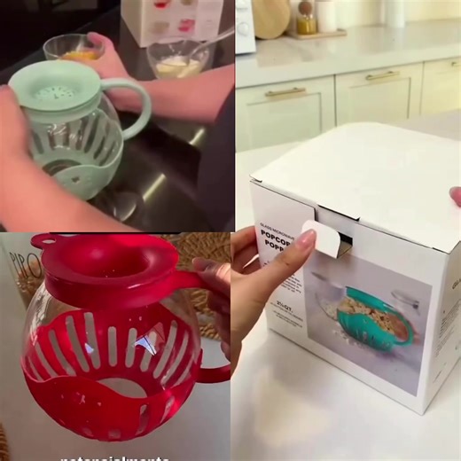 Pipoqueira de micro-ondas prática e rápida! Faça pipoca em minutos, sem óleo e sem sujeira. Perfeita para lanches e filmes! #tiktokshop #pipoca #cozinhatiktok #pipoqueira