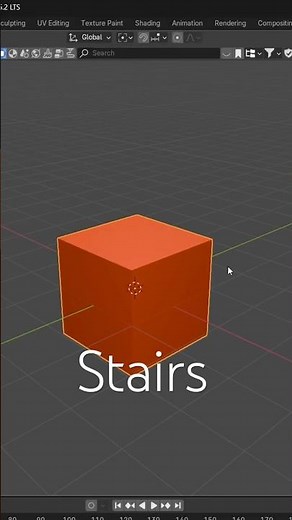 Using bevel to make stairs in Blender #blender3d #blendertricks #blendertutorials #blendertips