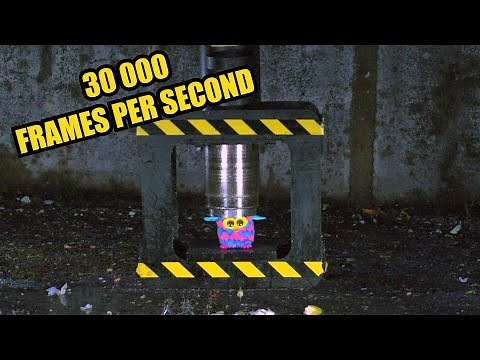 Smashing Furby with World's Fastest Press