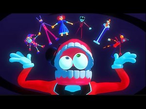 The INTERMISSION TIME scene from The Amazing Digital Circus but with "slightly" different music