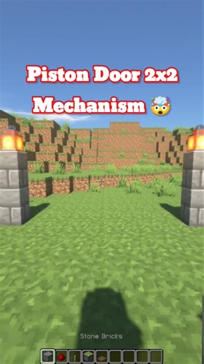 Piston Door 2x2 Mechanism🤯, Rate 1/10? #minecraftshorts #minecrafttutorial #shorts