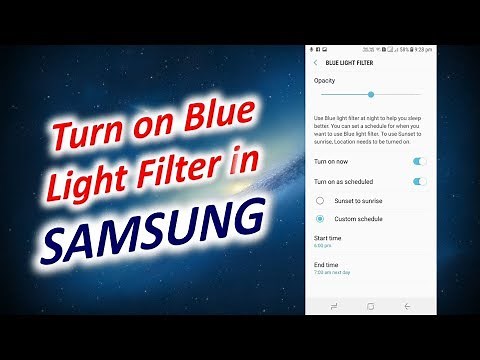How to Turn on Blue Light Filter in SAMSUNG