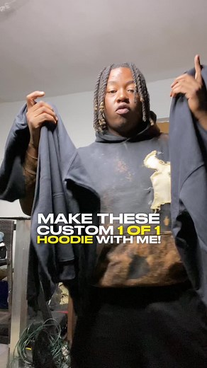 How I Hand-Made @shopdevinci_ 1 of 1 De, Vinci Bleached Pattern Appliqué Hoodie! - - - Creating a unique De, Vinci’s bleached pattern appliqué hoodie using Rit dye involves a slightly different process. Here’s a guide: Materials: 1. Plain hoodie 2. Rit dye (color of your choice) 3. Bleach 4. Stencil of De, Vinci’s Logo 5. Adhesive spray 6. Fabric paint (optional) 7. Painter’s tape 8. Plastic sheet or garbage bags 9. Spray bottle 10. Gloves 11. Old newspapers Steps: 1. Wash the hoodie to remove a