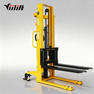 [Hot Item] Manufacturer High Quality 1ton 1.5ton 1.6m 2.5m Double Chain Manual Hand Pallet Stacker