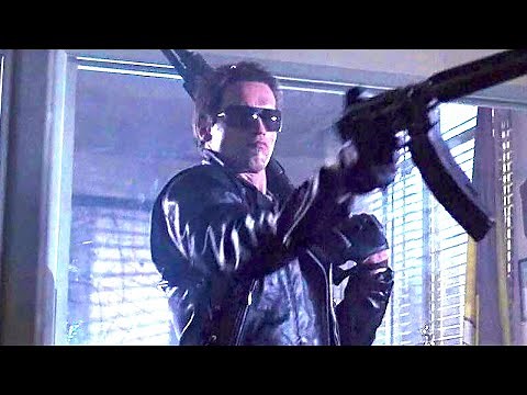 THE TERMINATOR Police Station Scene + Trailer (1984) Sci Fi Horror Action