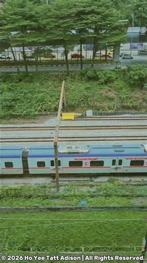 Train race of LRT KJL and KTMB Komuter Klang Valley Sector Lines.