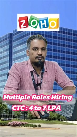 Besant Technologies OMR - No.1 Software (IT) Training Institute on Instagram: "🏢*ZOHO – Fresher Mass Hiring | 🎯 Role: Multiple IT & Non-IT Roles | 💰 CTC: 4 to 7 LPA* 💬 𝐂𝐨𝐦𝐦𝐞𝐧𝐭 “𝐋𝐈𝐍𝐊” 🔗 𝐀𝐩𝐩𝐥𝐲 𝐋𝐢𝐧𝐤 𝐰𝐢𝐥𝐥 𝐃𝐌 💼✨ *ZOHO – Freshers Mass Hiring (Multiple Roles) | 2025* ✨💼 If you’re a fresher looking to start your IT career with one of India’s top product-based companies, this is the opportunity you shouldn’t miss! Zoho has officially announced Mass Hiring for Freshers acr