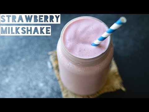 How To Make A Healthy Strawberry Milkshake Protein Shake | Low Calorie Strawberry Milkshake Recipe