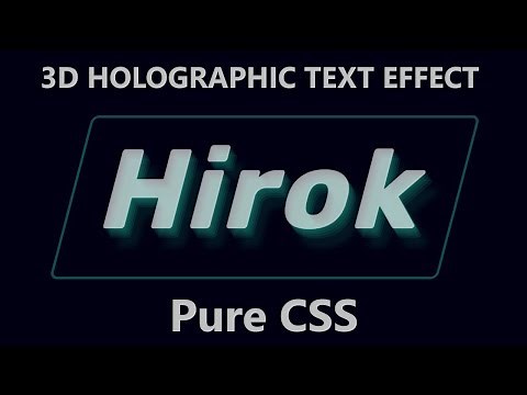 #9 3D HOLOGRAPHIC TEXT Effect with CSS | TFAQ HTML CSS JS - Series