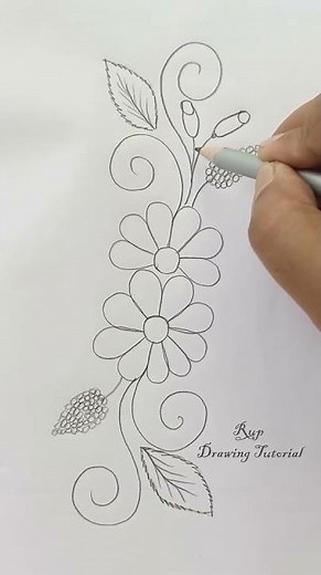 How to Draw Easy border designs for projects and journals🪻🌱✨ shorts youtubeshorts #drawing #art