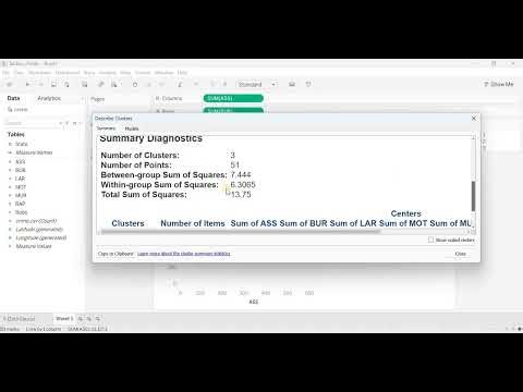 Cluster Analysis Tableau