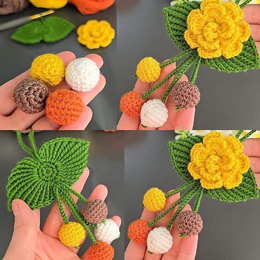 1.7M views · 35K reactions | I Made Money with This Super Easy Crochet Flower Ball Keychain! Sell and give as a gift | Crochet knitting love | Facebook