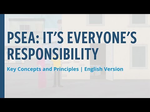 PSEA: It's Everyone's Responsibility