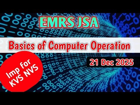 EMRS JSA Lab Attendent - Computer Questions - 21 Dec 2025