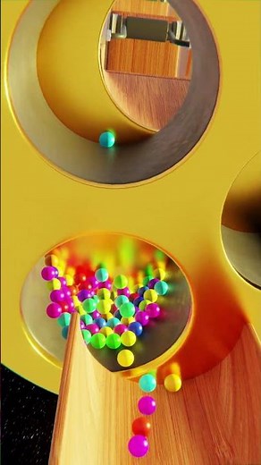 🥁 DRUM LIFT Marble Run Trick | Blender 3D Sim