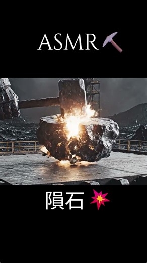 【ASMR】💥 巨大ハンマーで隕石を粉砕する音 | SF採掘場のマッシブ破壊音 #ASMR #sf #ai動画
