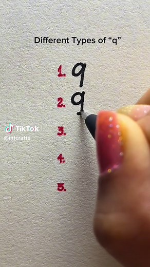 Exploring Different Types of Q in Cursive Handwriting