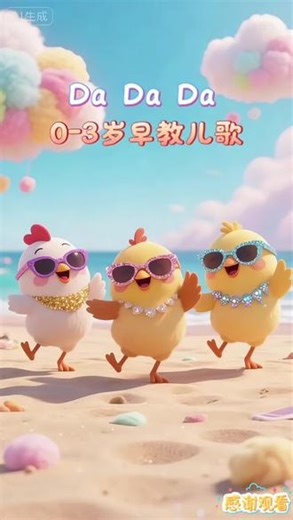 《Da Da Da》律动儿歌，启蒙早教🎶！哒哒哒嘟嘟嘟💃🏻💃🏻#儿歌#0到3岁早教儿歌#宝宝跳舞#儿歌动画#儿歌dj