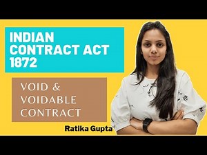 VOID & VOIDABLE CONTRACT (Contract Act 1872)