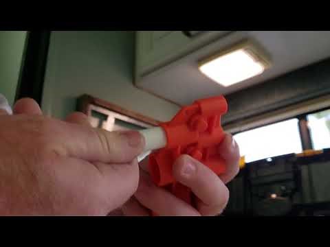 RV PEX plumbing line and Flair-it fittings