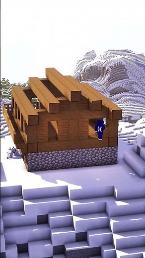 Minecraft Cozy Winter Cabin🏠— Download the Build on Heybuilds.com 🔗 Link in profile !