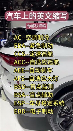汽车上的英文缩写，你都认识哪几个？#带你懂车 #抖音汽车 #汽车