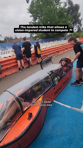 Hats off to Damascus College Ballarat who have designed a tandem trike so that Blake can jump in and experience the Energy Breakthrough for himself 👏 | Energy Breakthrough