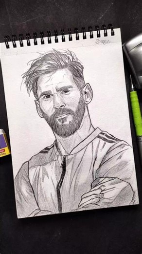 Messi ✨ sketch | GOAT Football Drawing | #messi #sketch #football #trendingshorts