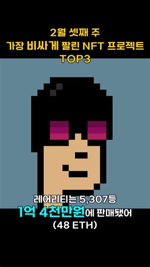 2월 셋째 주 가장 비싸게 팔린 NFT 프로젝트 TOP3 #Shorts, #쇼츠