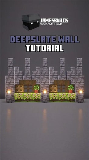 Minecraft Deepslate Wall Tutorial #minecraft