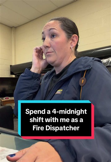 Spend a 4-midnight shift with me as a fire dispatcher. We had a busy shift totaling 7 calls #dispatch #cometoworkwithme #dispatchersoftiktok #firedepartment #emergencyresponse